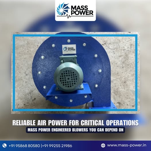 Industrial Blowers in Vadodara - Mass Power Engineered Solutions Discover how Mass Power's engineered blowers deliver reliable air power for critical operations across various industries. Explore our range of high-performance blowers designed for efficiency, durability, and optimal performance.